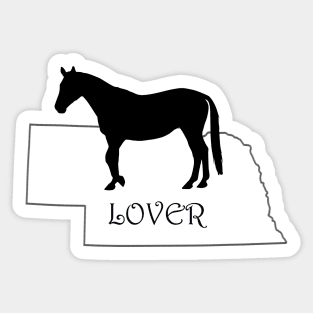 Nebraska Horse Lover Gift Sticker